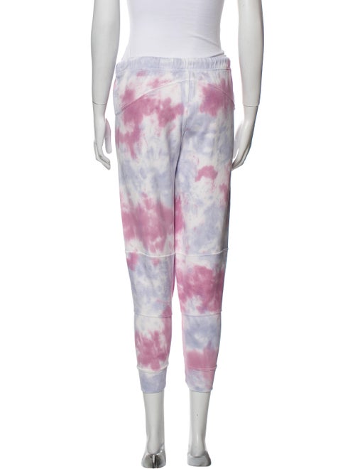 LoveShackFancy Tie-Dye Print Raw-Edge Trim Sweatpants