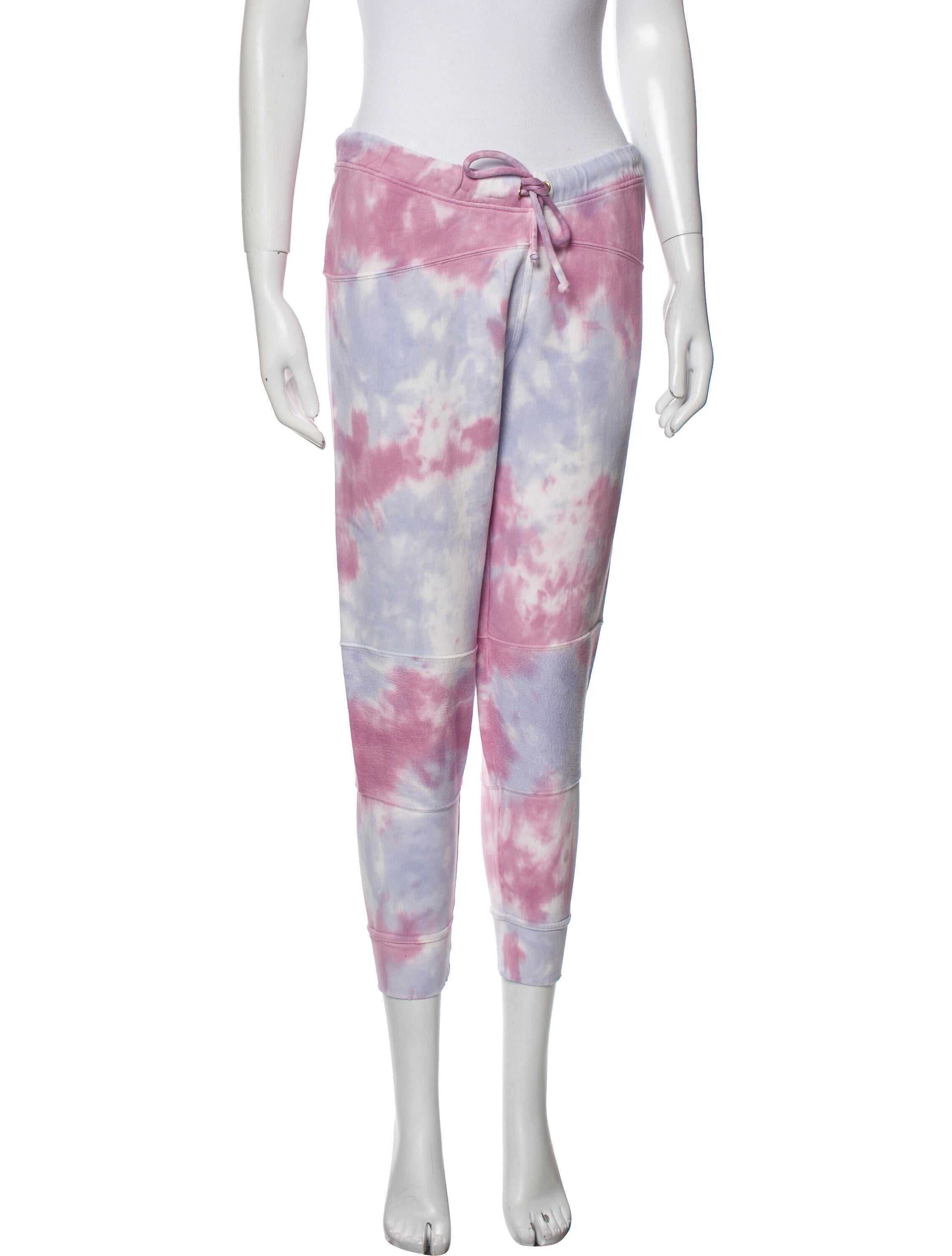 LoveShackFancy Tie-Dye Print Pleated Accents Sweatpants
