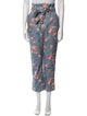 LoveShackFancy Floral Print Straight Leg Pants