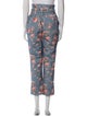 LoveShackFancy Floral Print Straight Leg Pants