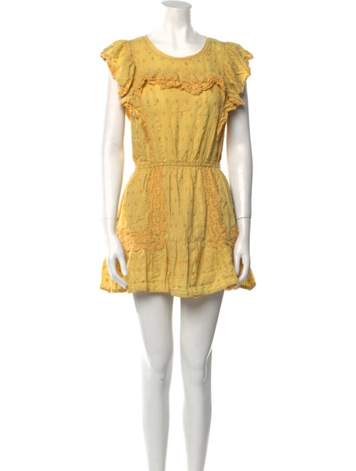 LoveShackFancy Scoop Neck Mini Dress