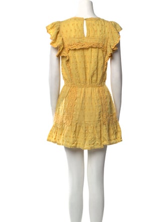 LoveShackFancy Scoop Neck Mini Dress