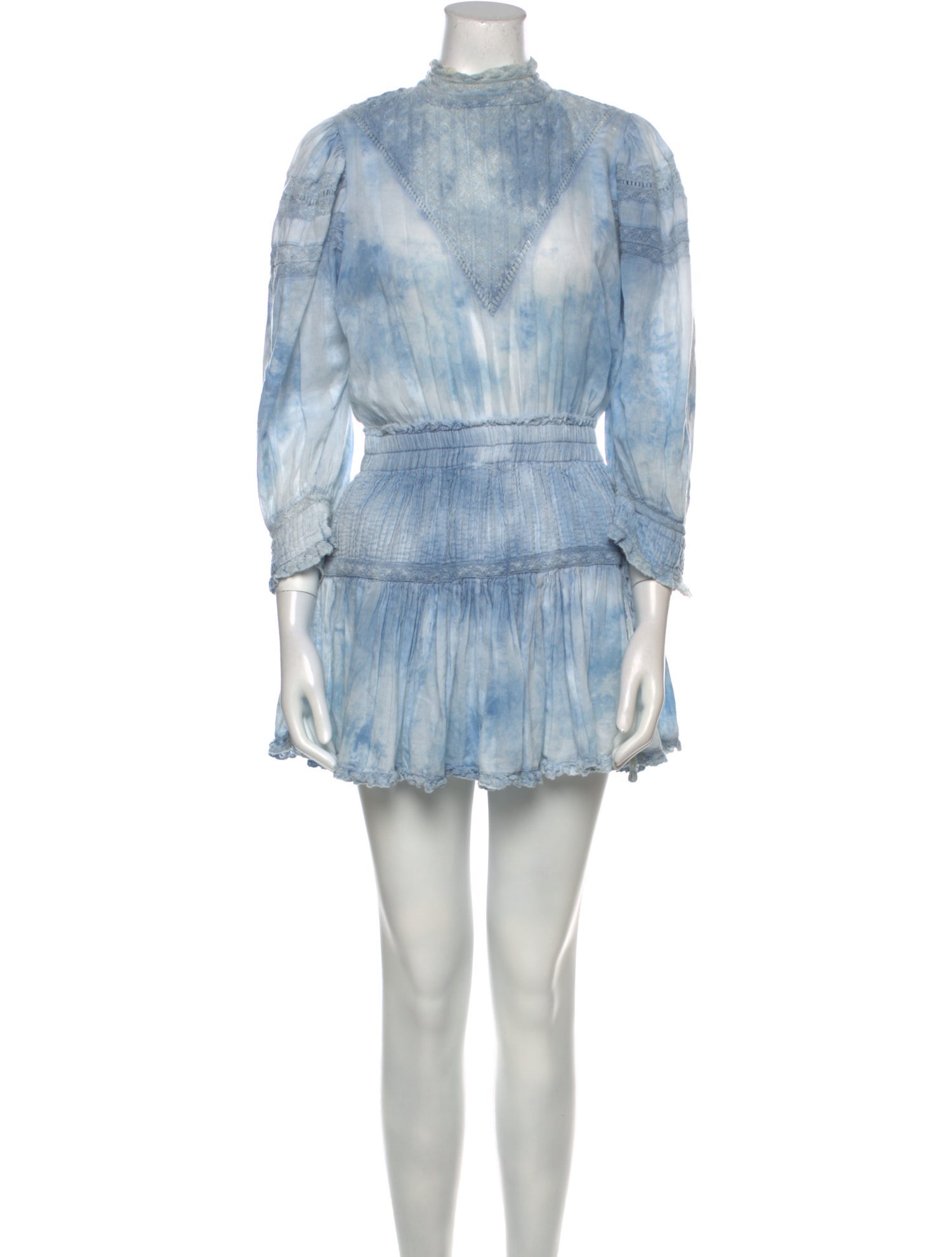 LoveShackFancy Tie-Dye Print Mini Dress