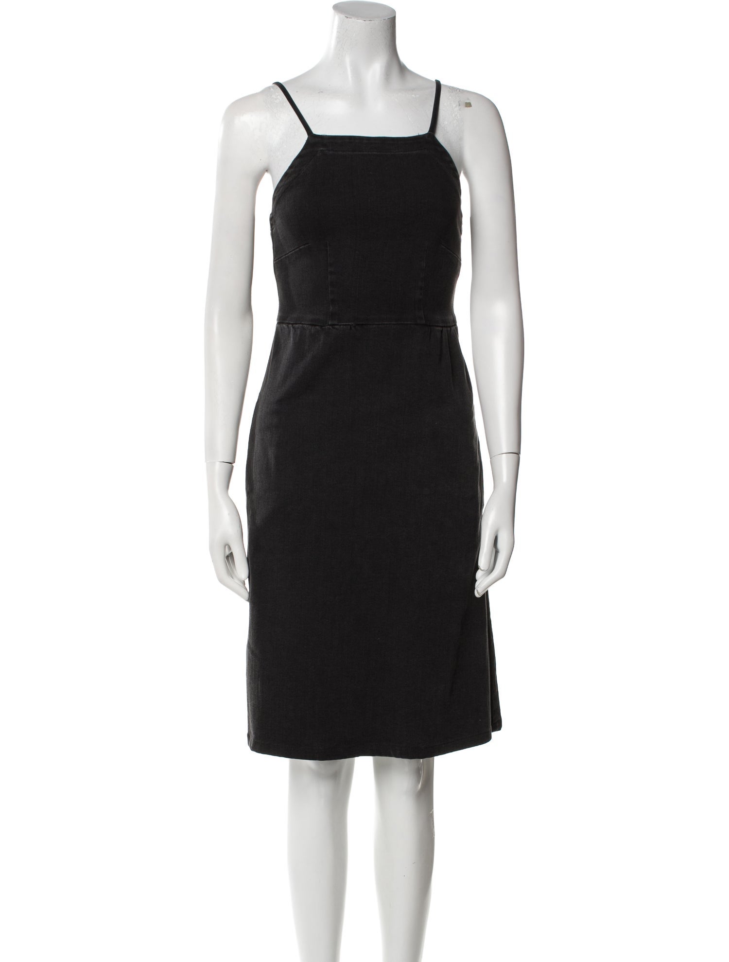 Loup Square Neckline Knee-Length Dress