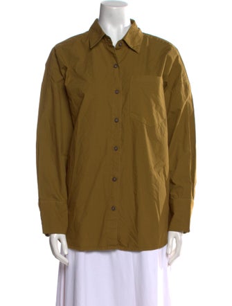 Loup Nylon Long Sleeve Button-Up Top