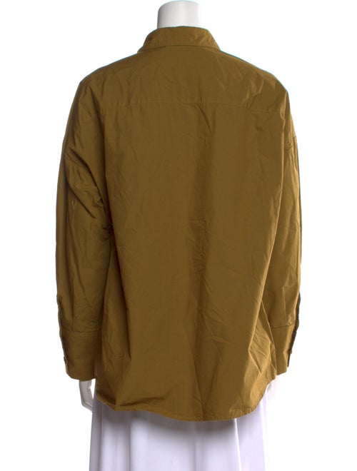 Loup Nylon Long Sleeve Button-Up Top