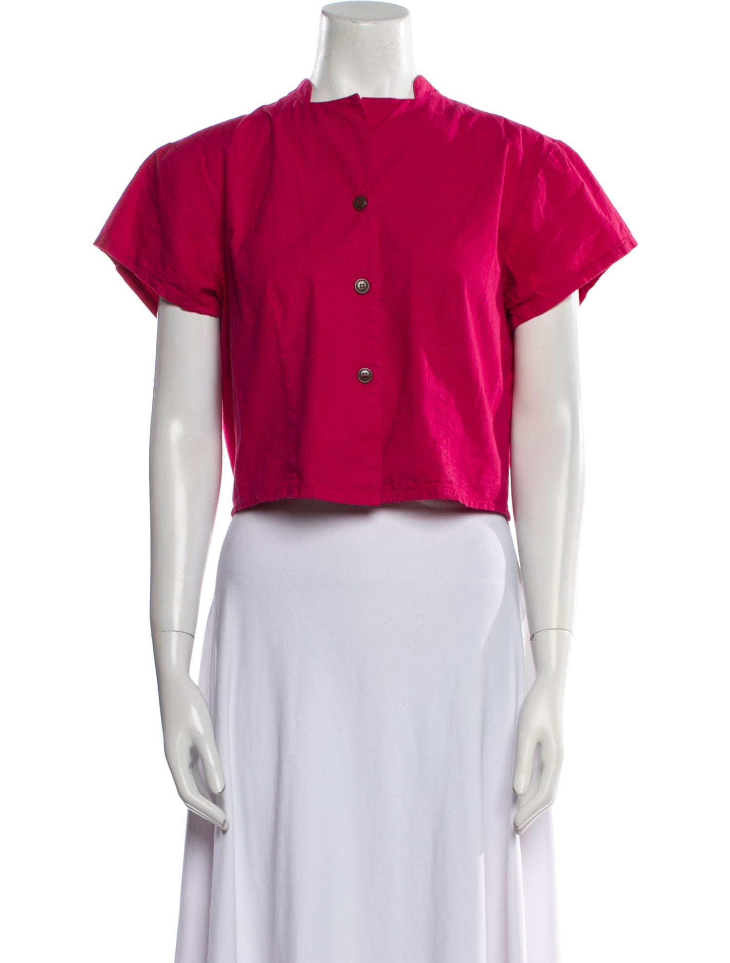 Loup Mock Neck Short Sleeve Crop Top