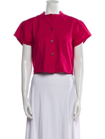 Loup Mock Neck Short Sleeve Crop Top