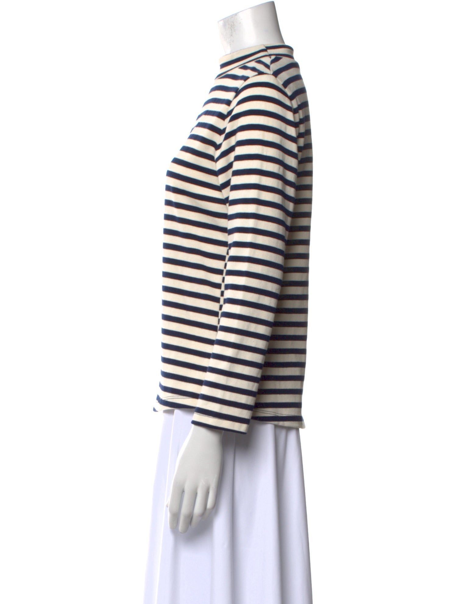Loup Striped Mock Neck Top