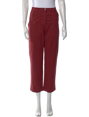 Pre-owned Loup Straight Leg Pants In Burgundy