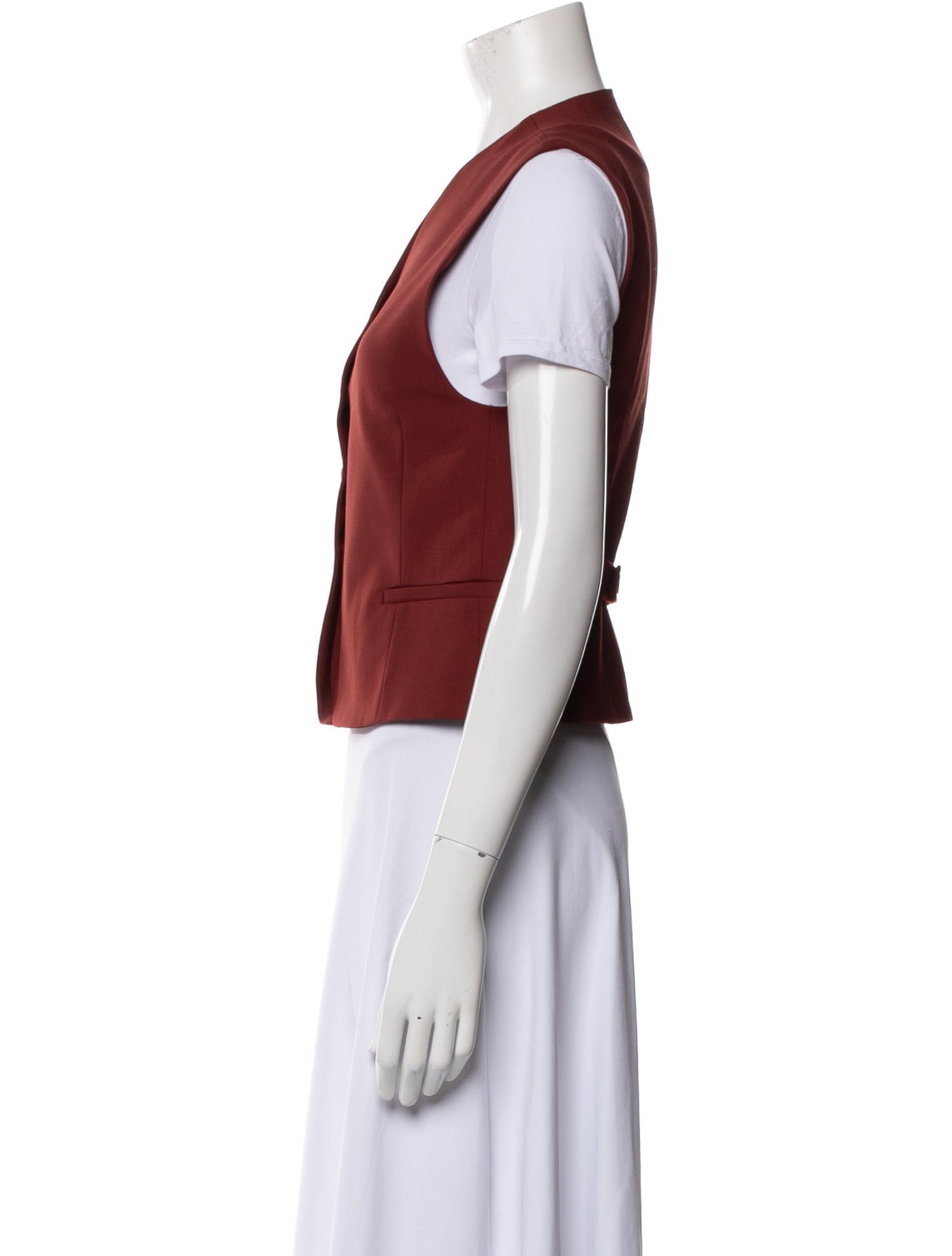 Loulou Studio Virgin Wool V-Neck Crop Top w/ Tags