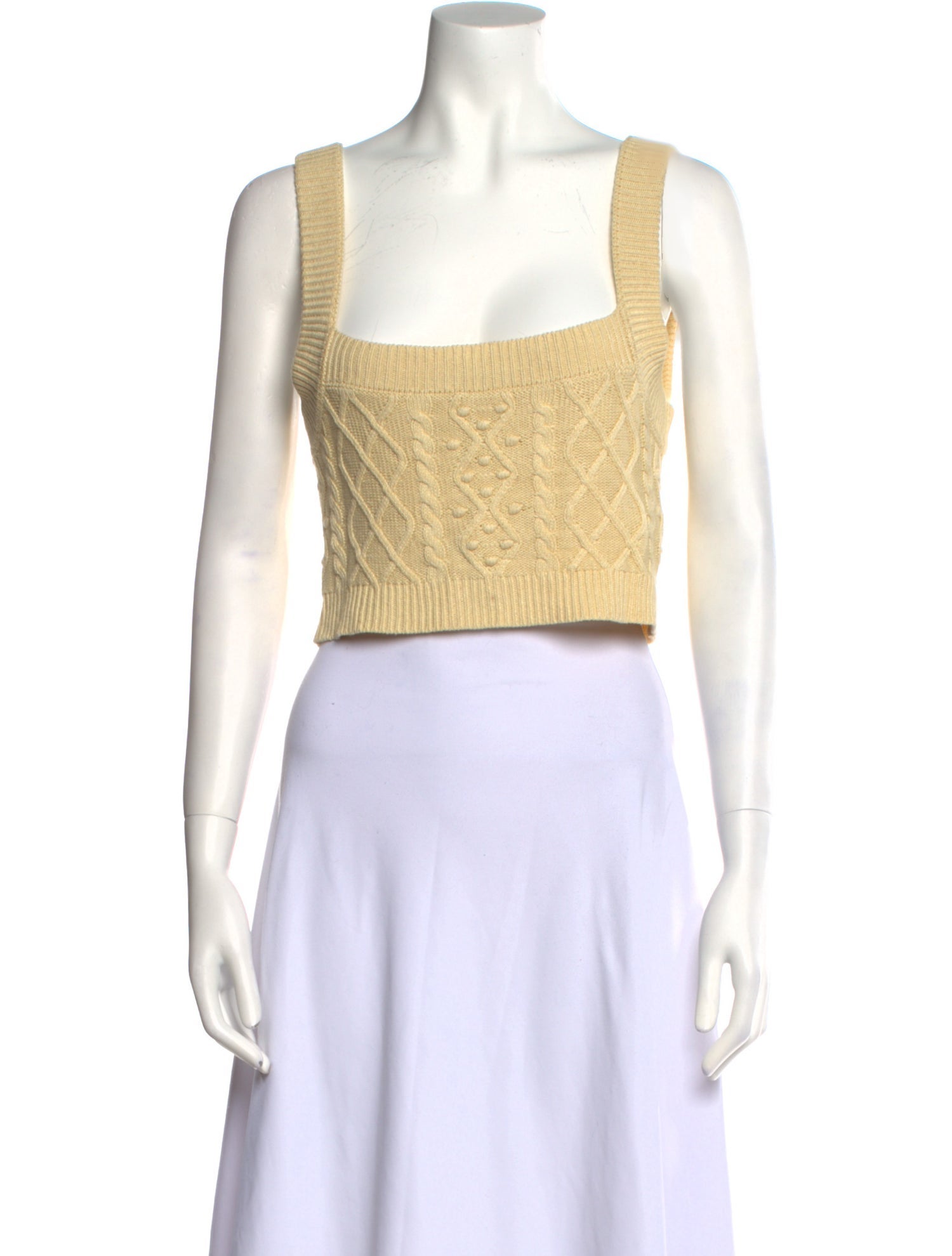 Loulou Studio Square Neckline Sleeveless Crop Top