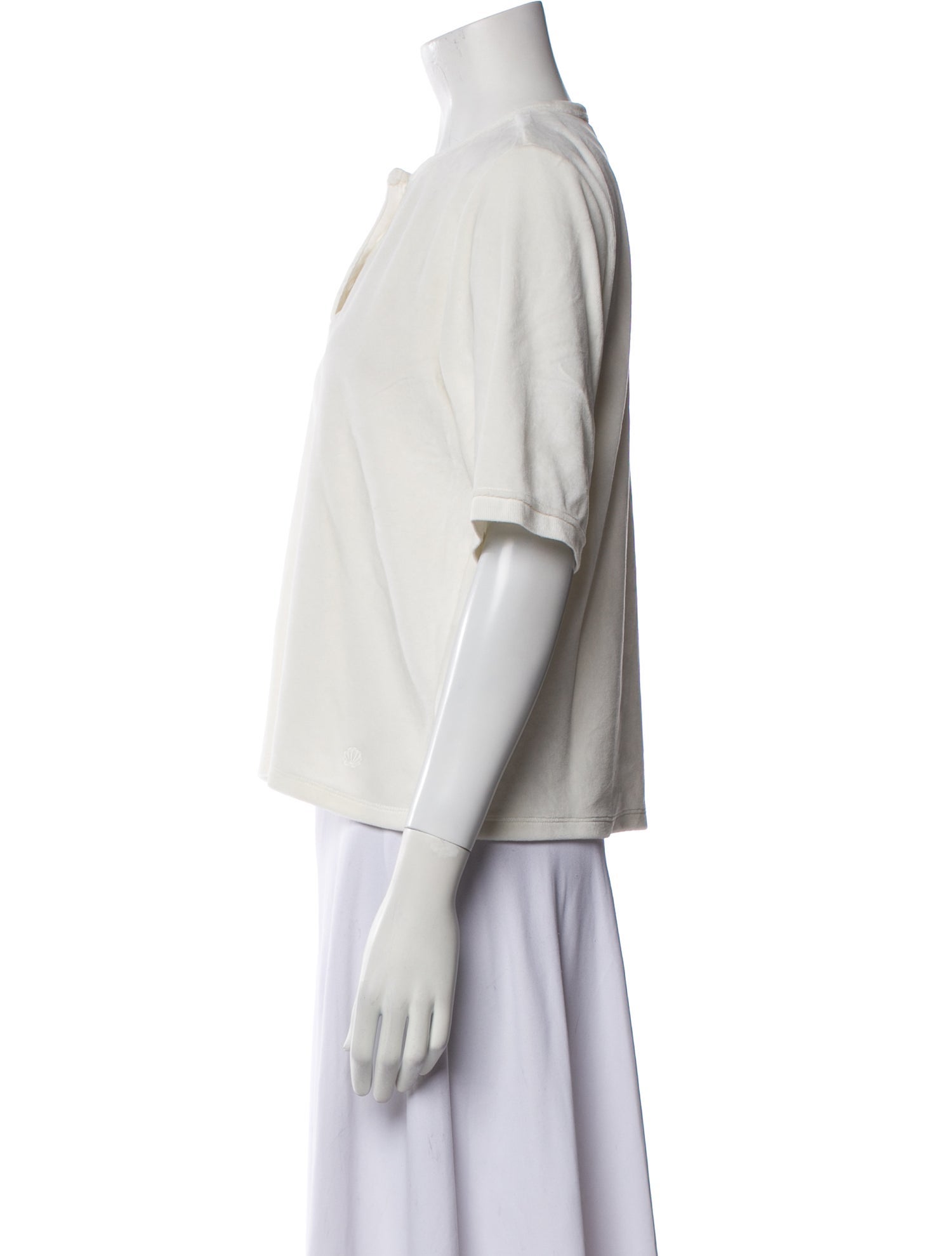 Loulou Studio V-Neck Short Sleeve Blouse