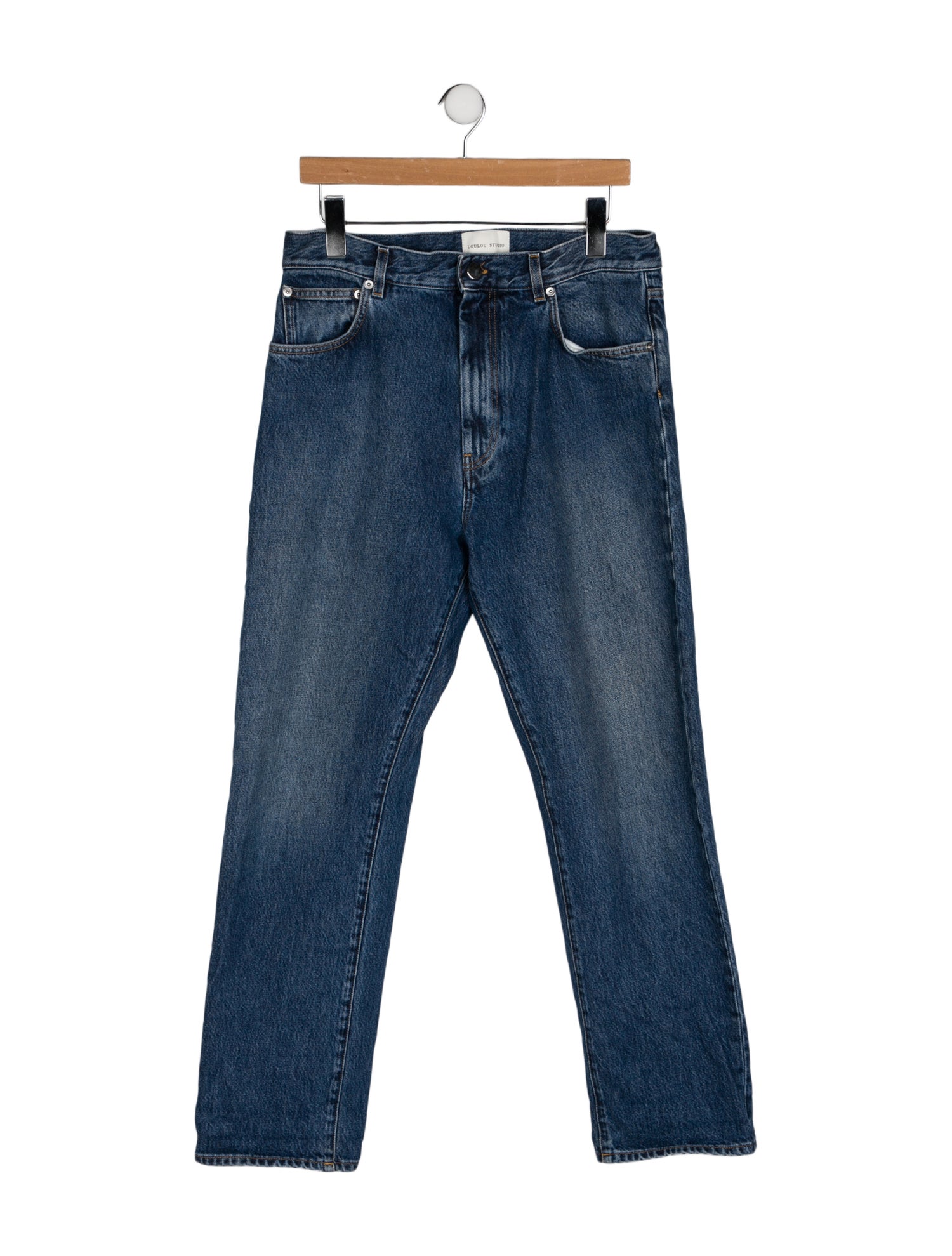 Loulou Studio High-Rise Straight Leg Jeans