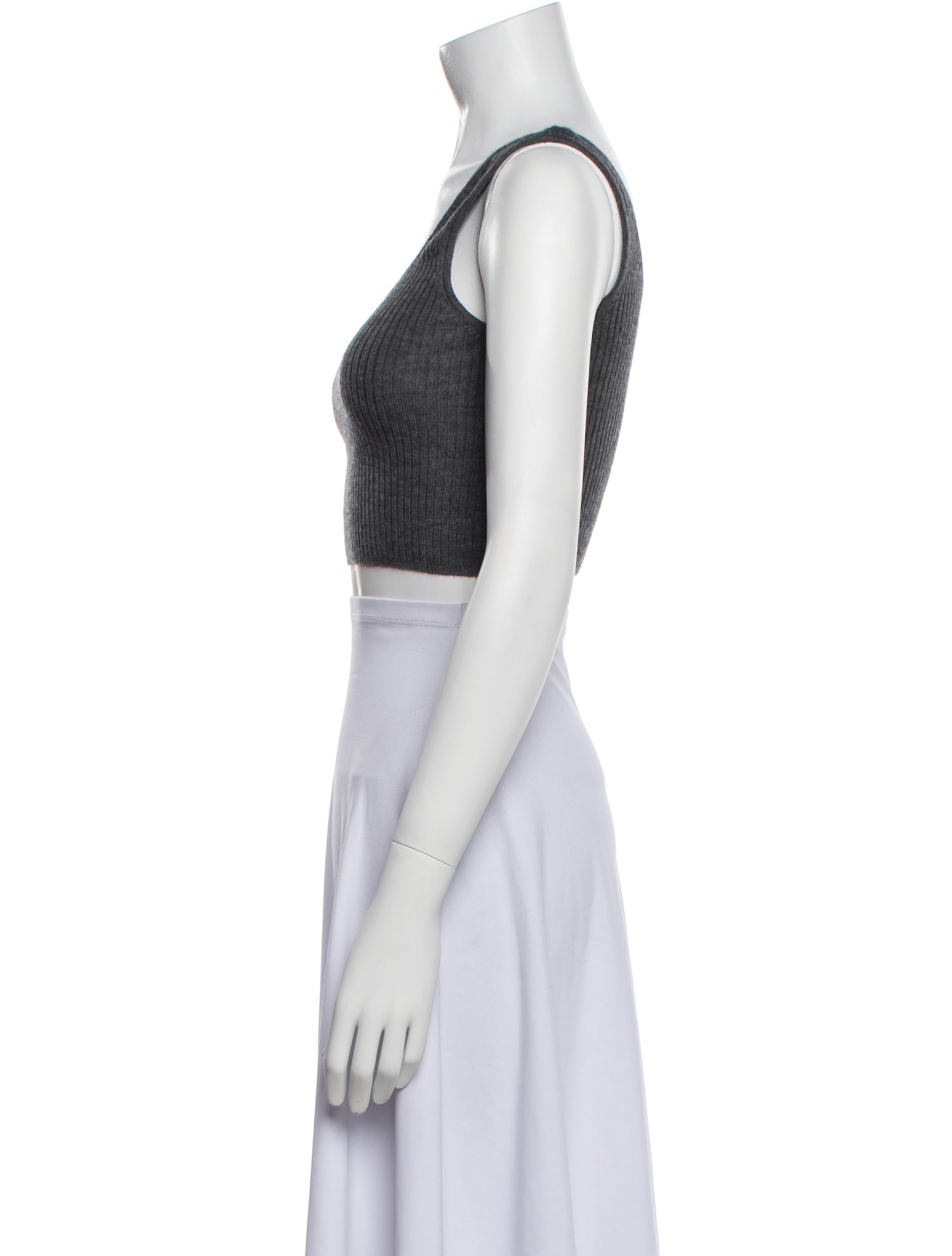 Loulou Studio Wool Square Neckline Crop Top