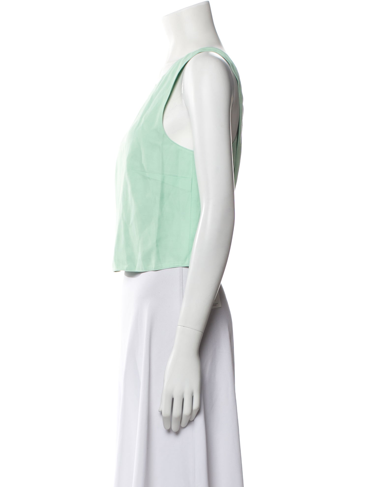 Loulou Studio Scoop Neck Sleeveless Crop Top