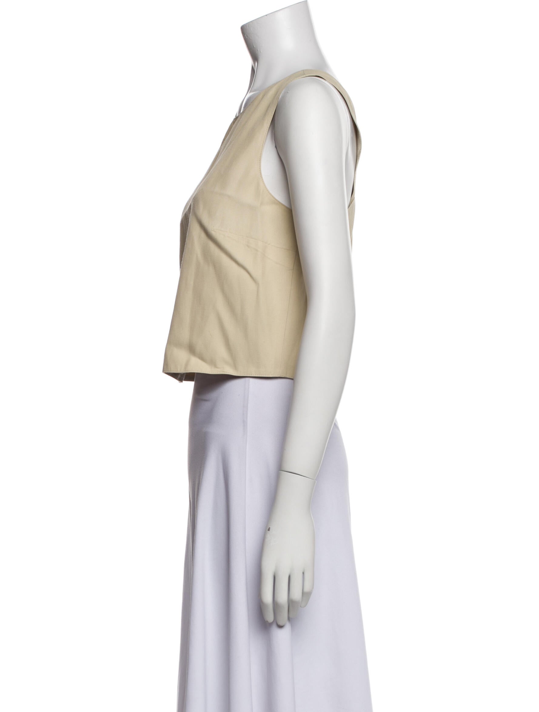 Loulou Studio Scoop Neck Sleeveless Crop Top