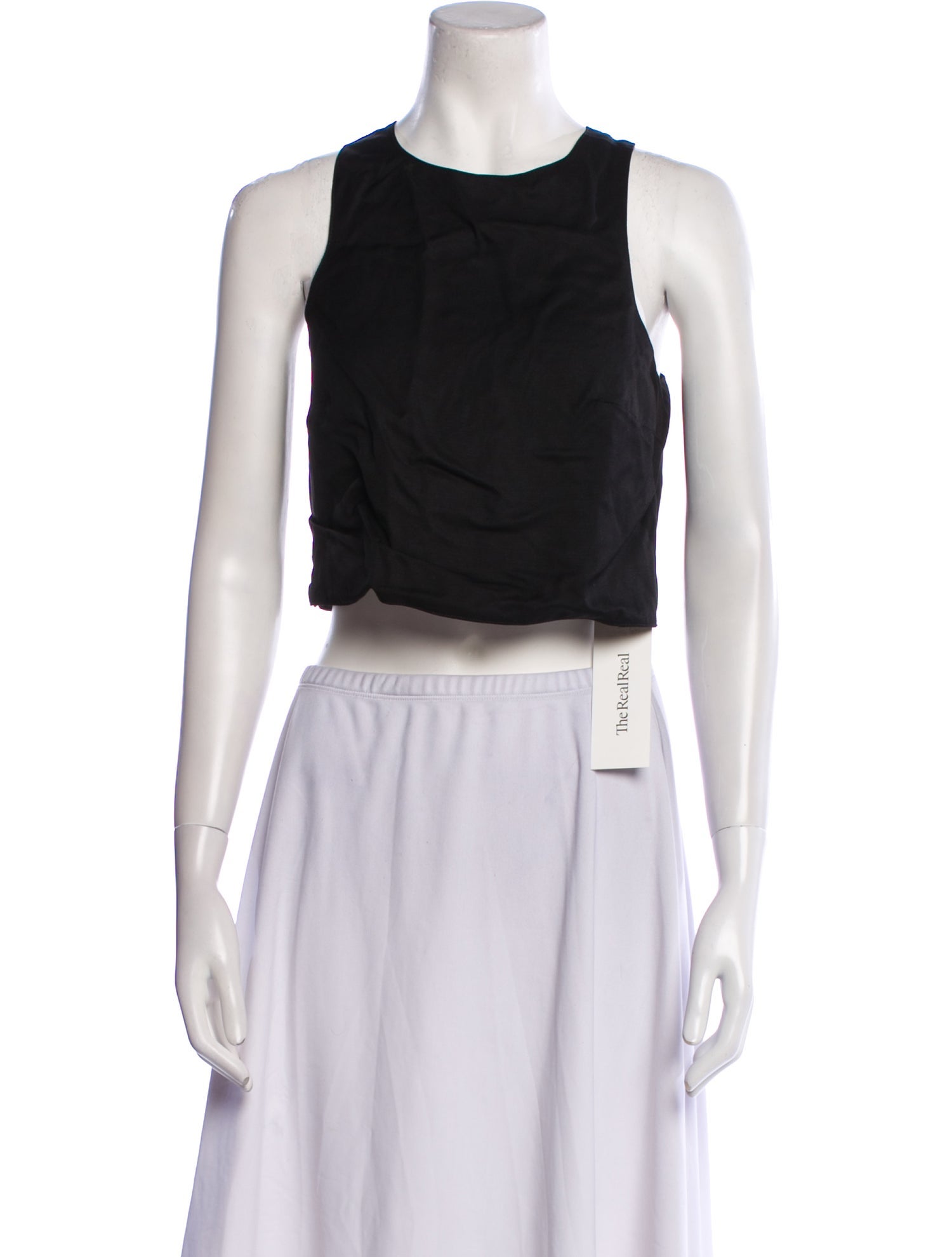 Loulou Studio Crew Neck Sleeveless Crop Top