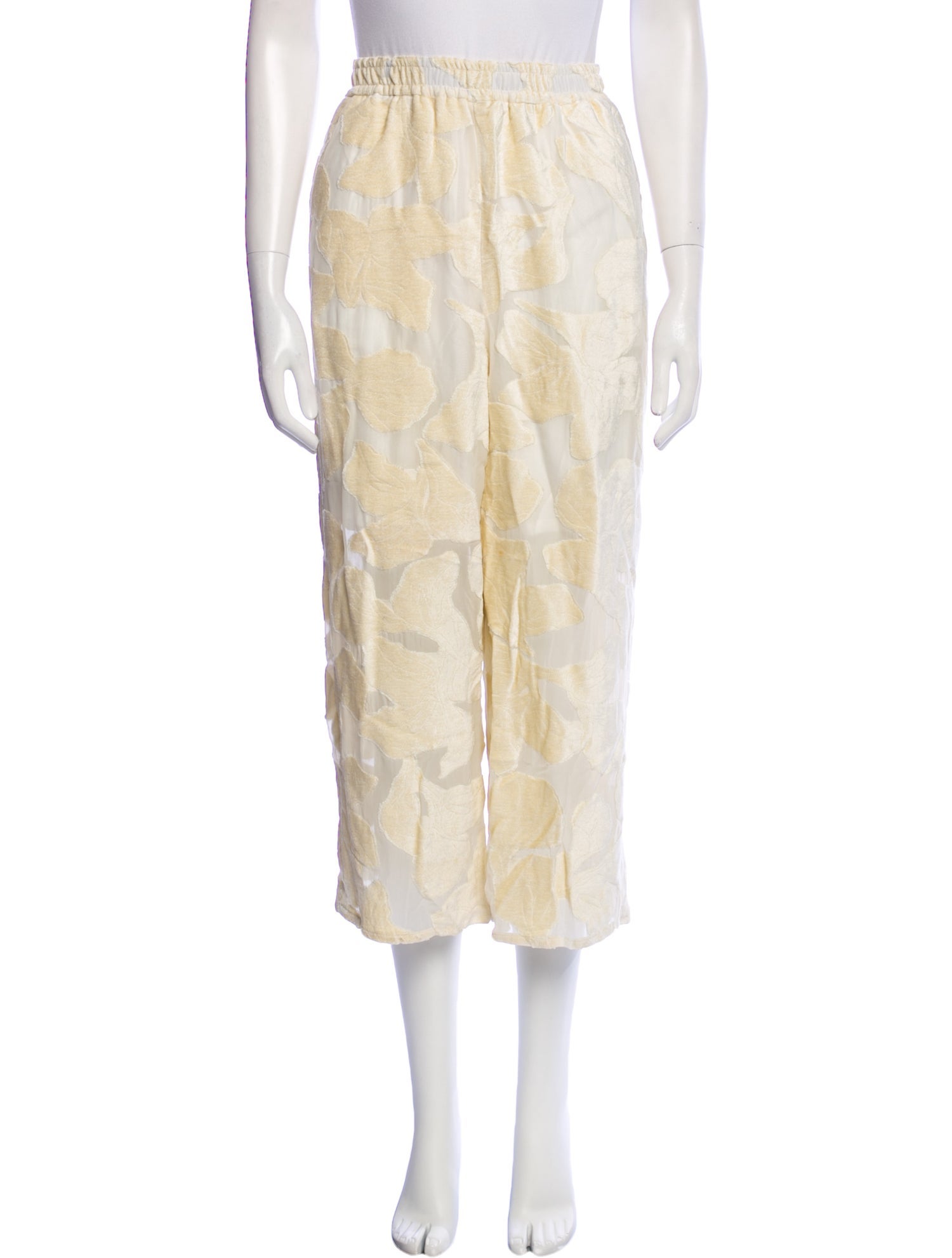 Loulou Studio Lace Pattern Wide Leg Pants