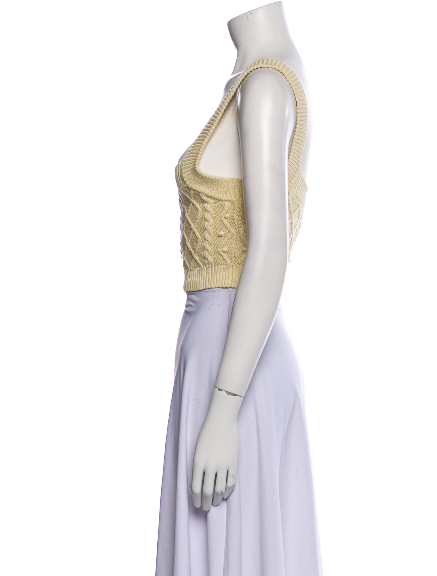 Loulou Studio Silk Square Neckline Crop Top