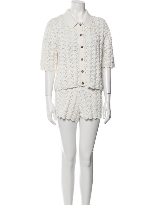 Loulou Studio Eyelet Trim Short Set