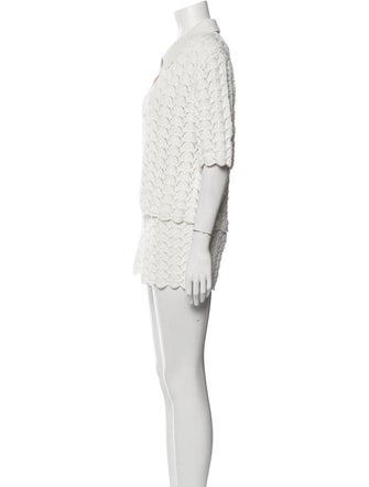 Loulou Studio Eyelet Trim Short Set