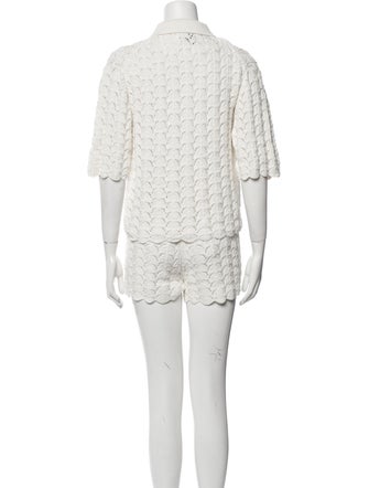 Loulou Studio Eyelet Trim Short Set