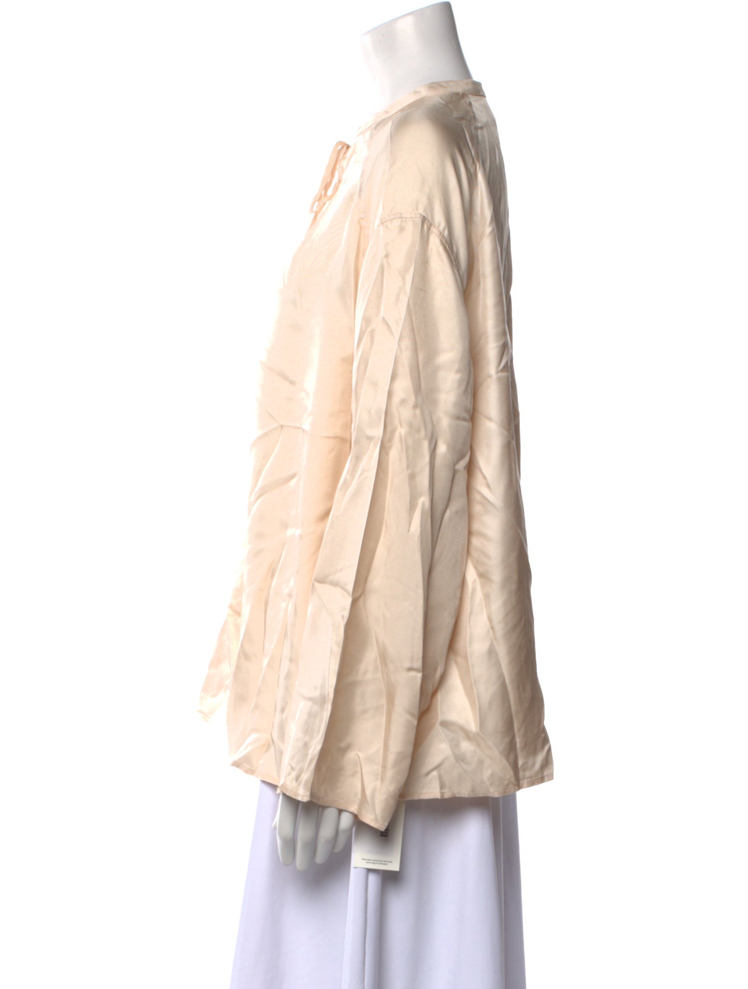 Loulou Studio Silk Mock Neck Blouse