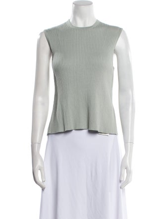 Loulou Studio Silk Crew Neck Crop Top