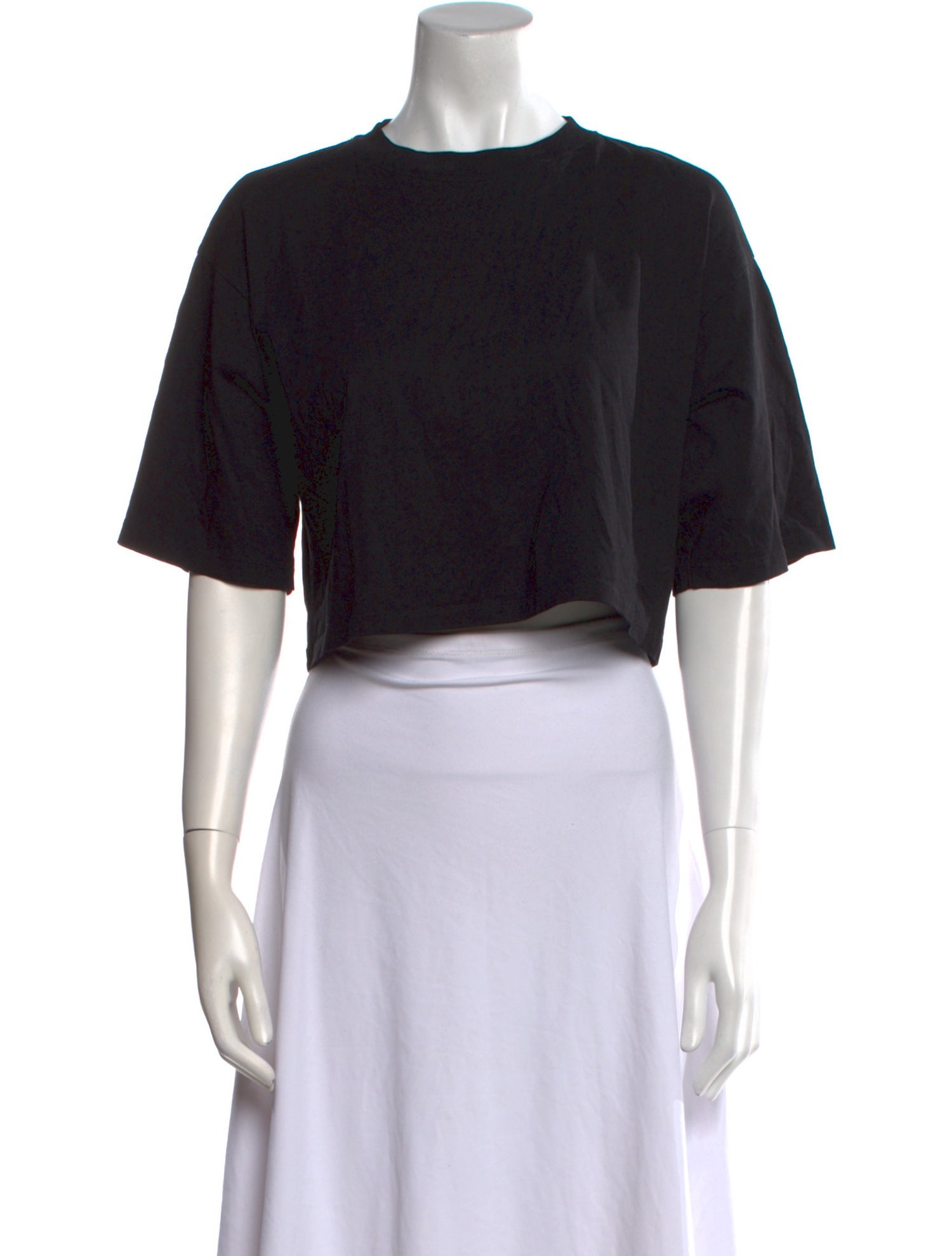 Loulou Studio Crew Neck Short Sleeve Crop Top