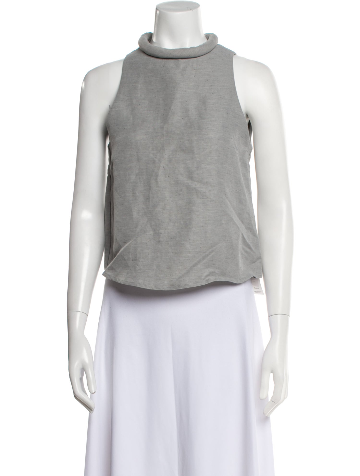 Loulou Studio Turtleneck Sleeveless Crop Top