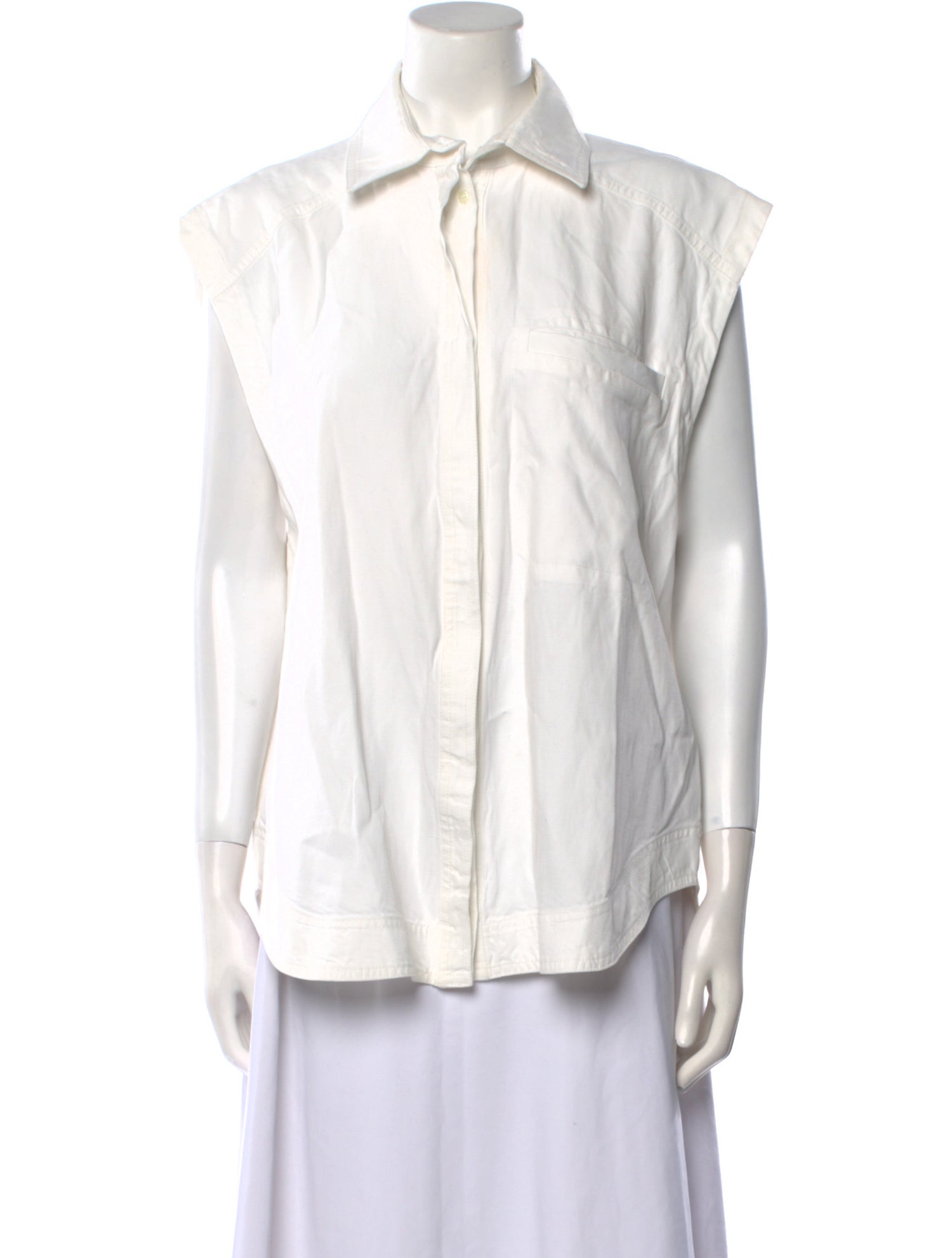 Loulou Studio Linen Short Sleeve Button-Up Top