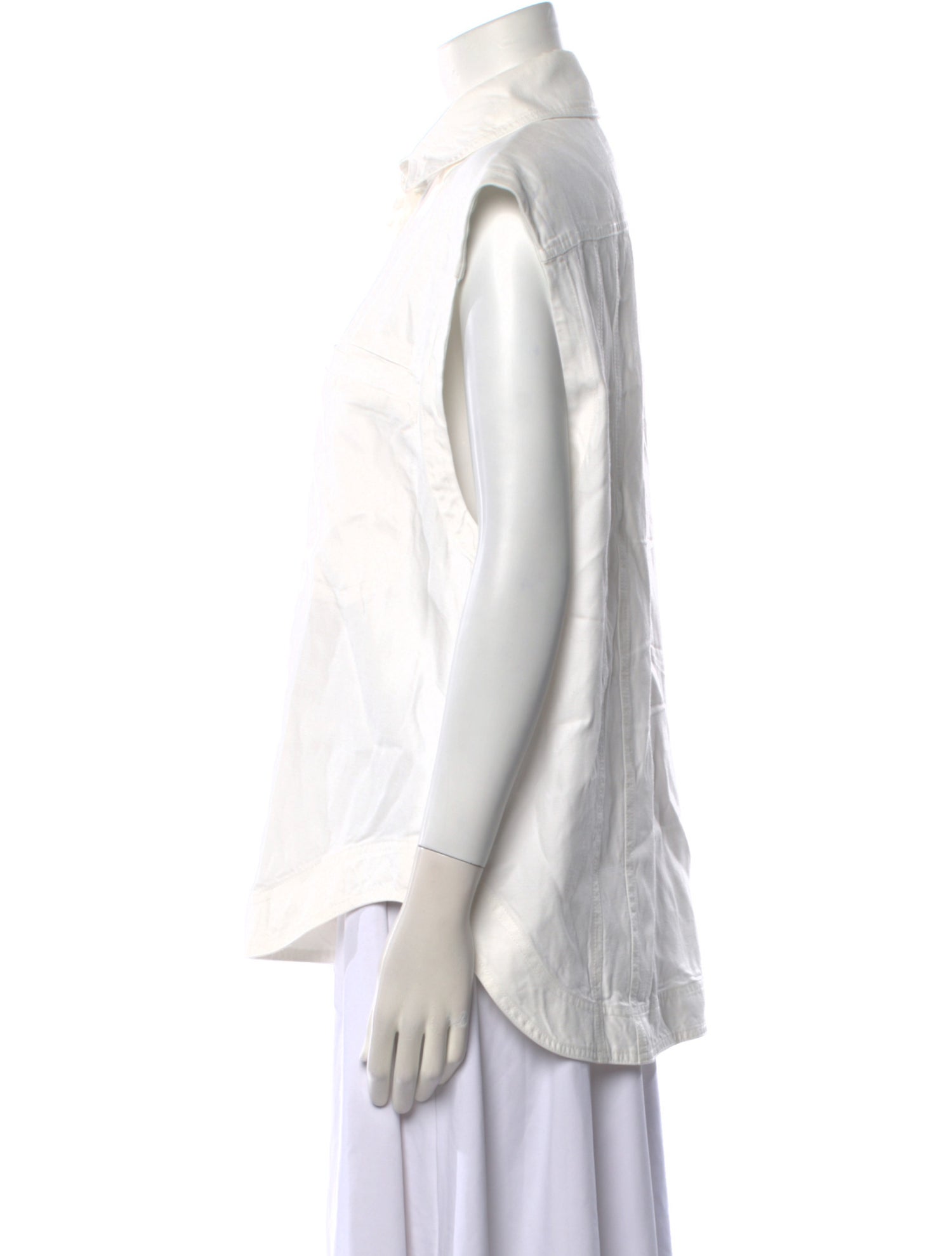 Loulou Studio Linen Short Sleeve Button-Up Top