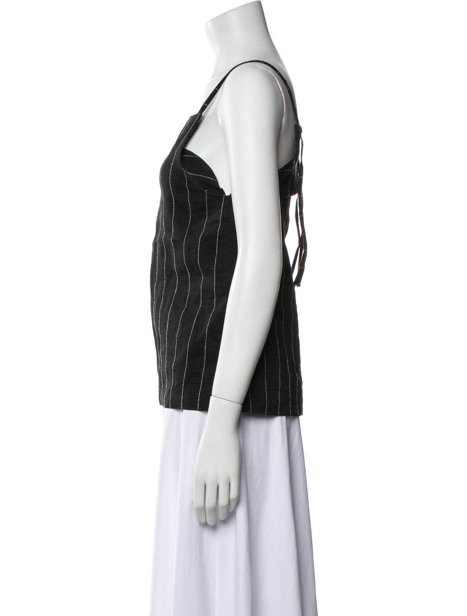 Loulou Studio Striped Square Neckline Top