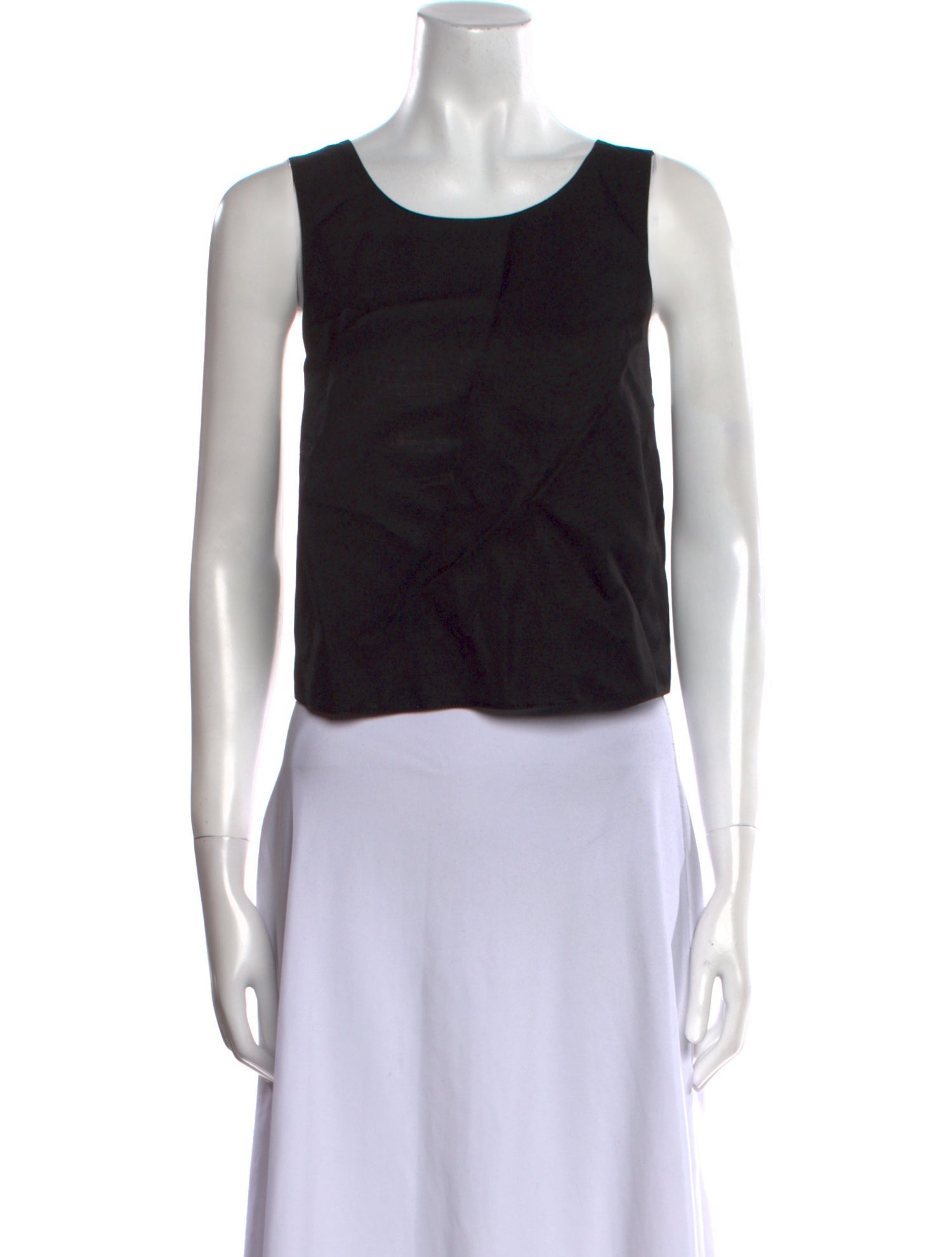 Loulou Studio Scoop Neck Sleeveless Crop Top