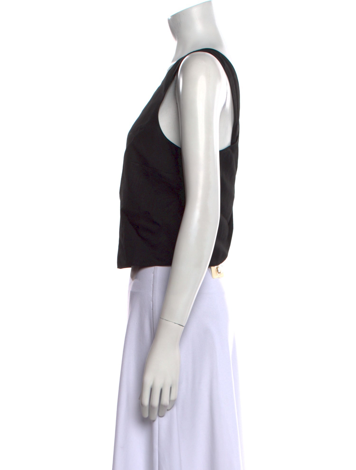 Loulou Studio Scoop Neck Sleeveless Crop Top