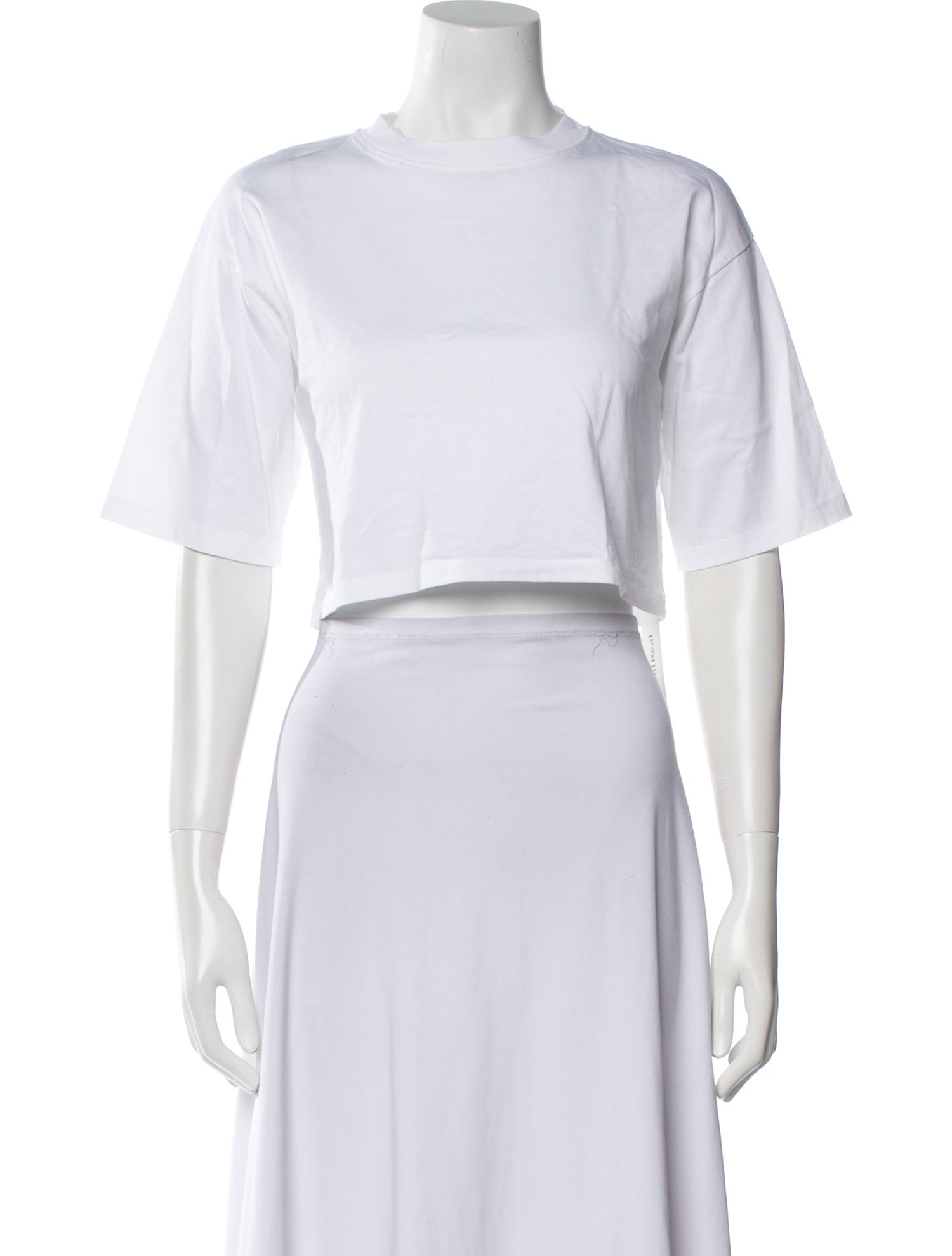 Loulou Studio Crew Neck Short Sleeve Crop Top