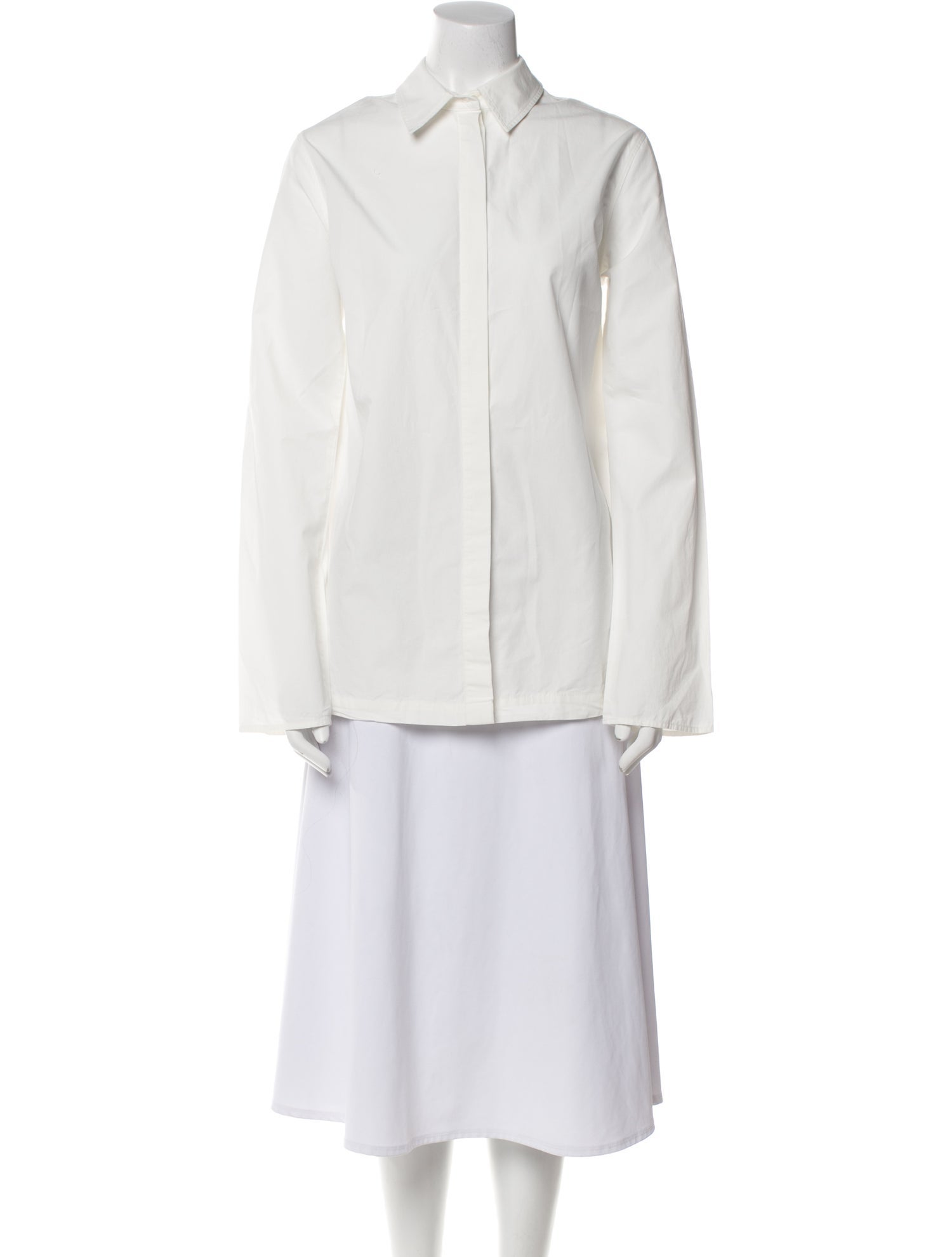 Loulou Studio Long Sleeve Button-Up Top