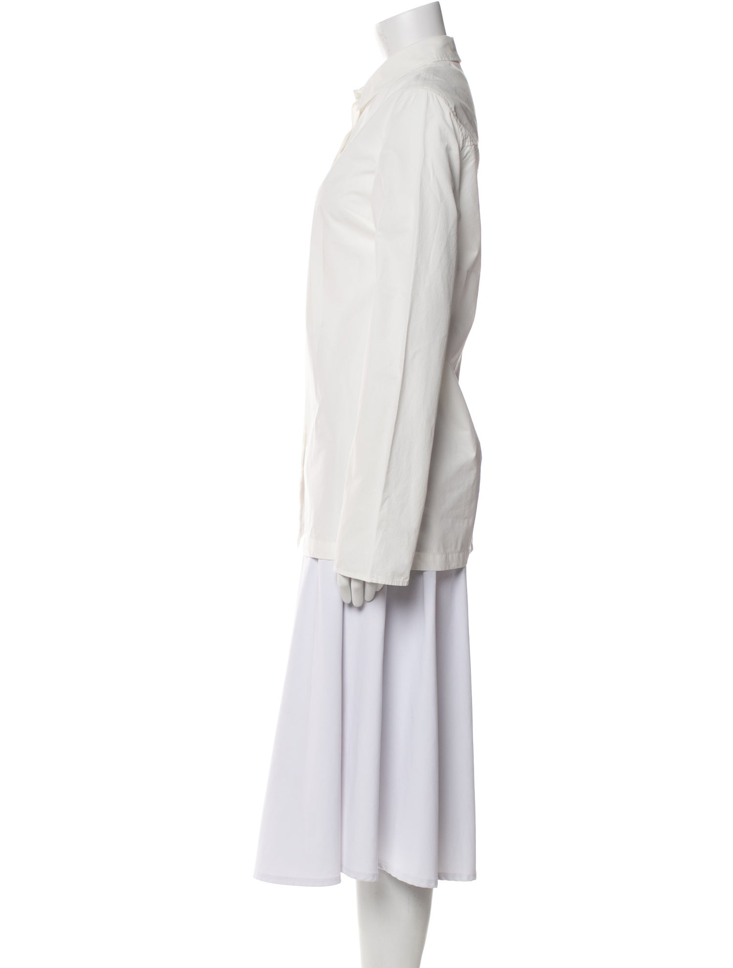 Loulou Studio Long Sleeve Button-Up Top