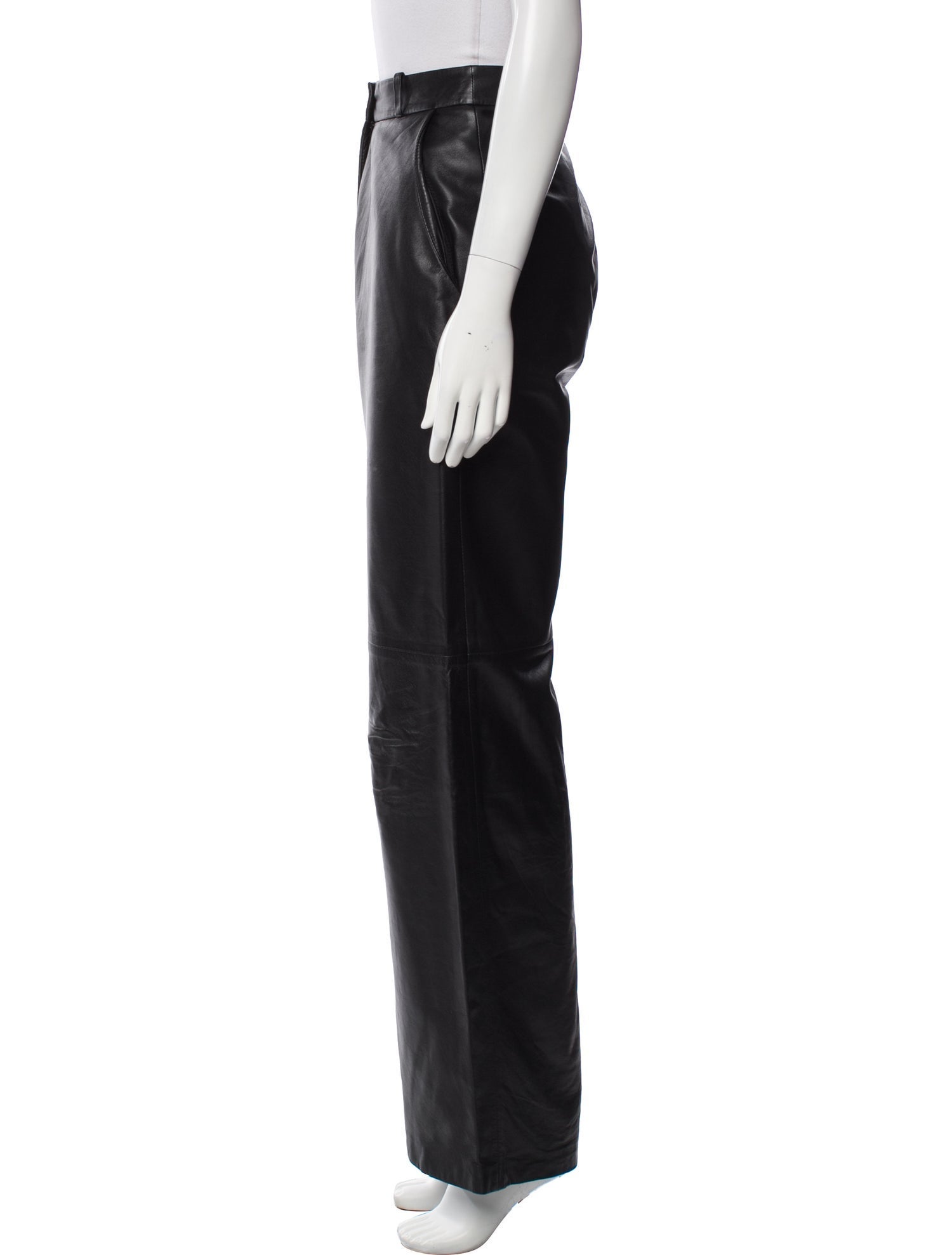Loulou Studio Leather Wide Leg Pants