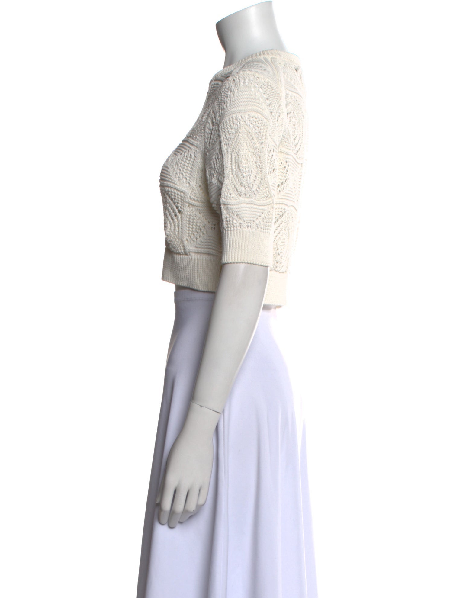 Loulou Studio Crew Neck Short Sleeve Crop Top