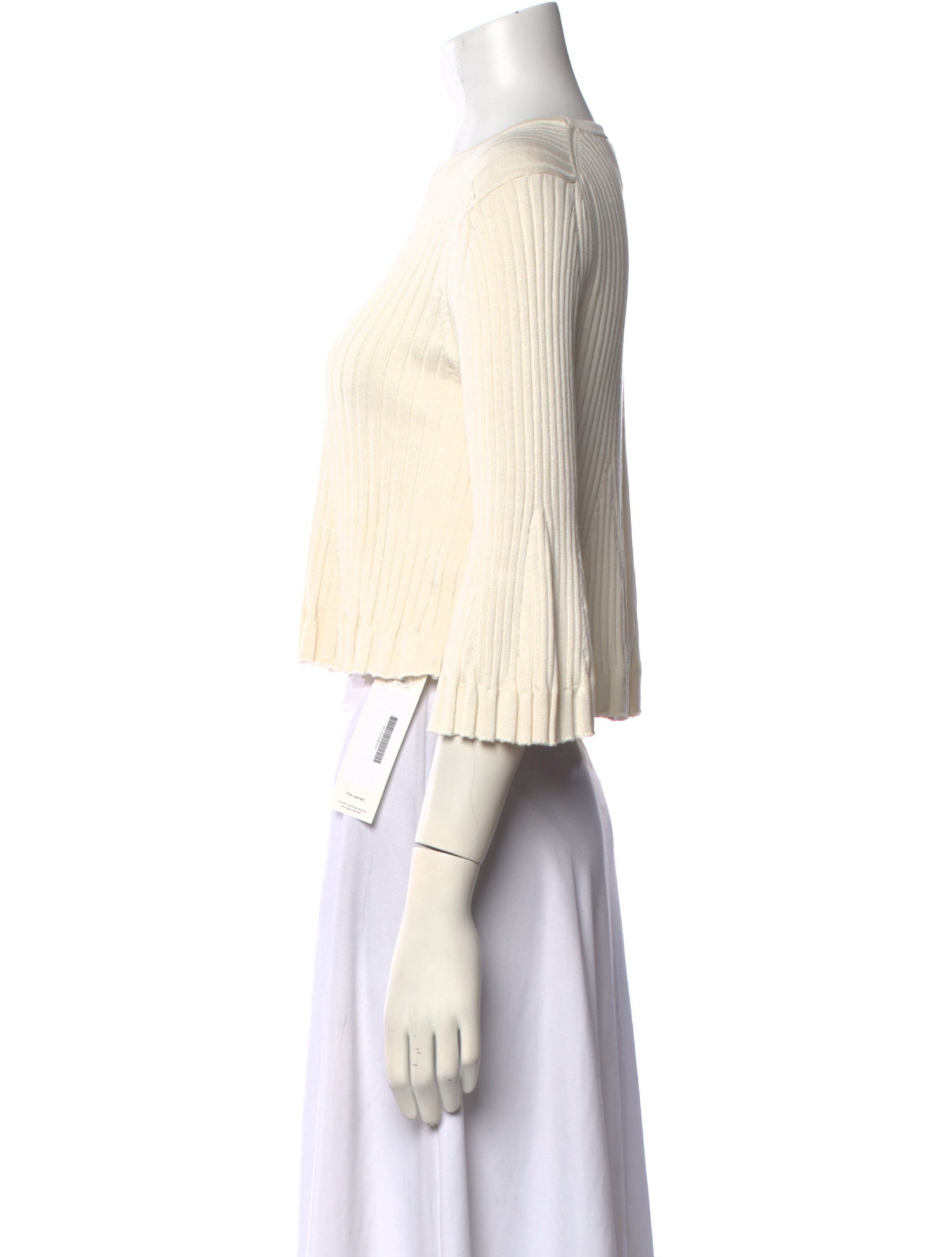 Loulou Studio Silk Bateau Neckline Crop Top