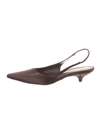 Loulou Studio Satin Slingback Pumps