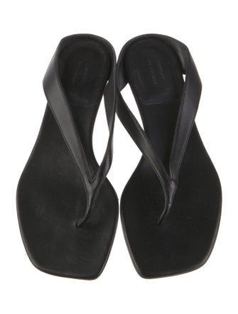 Loulou Studio Leather Flip Flops