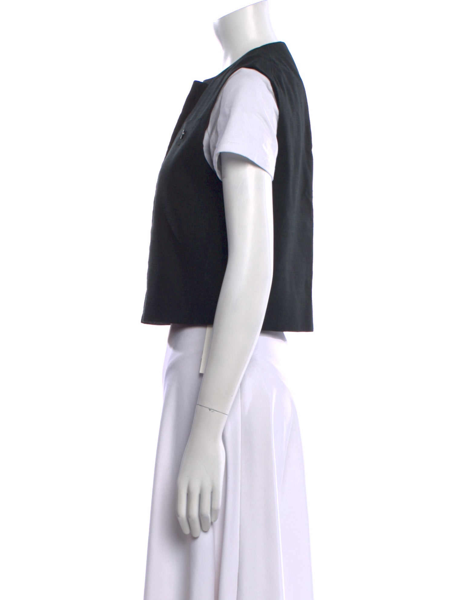 Loulou Studio Crew Neck Short Sleeve Crop Top