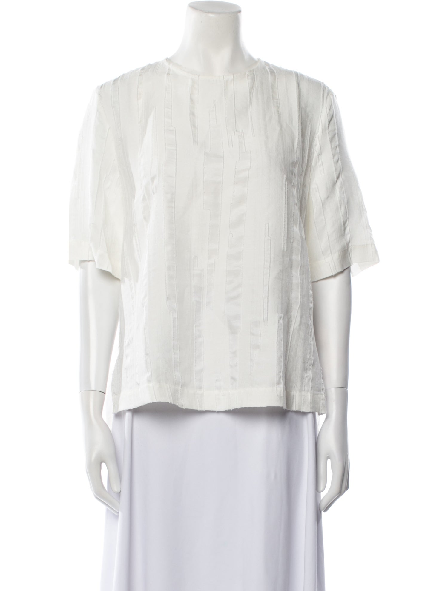 Loulou Studio Silk Crew Neck Blouse