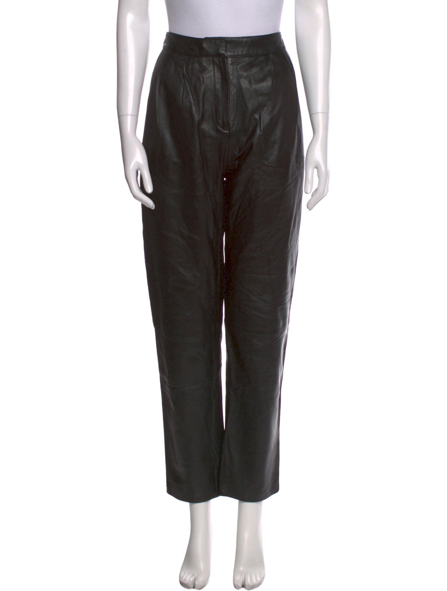 Loulou Studio Leather Straight Leg Pants