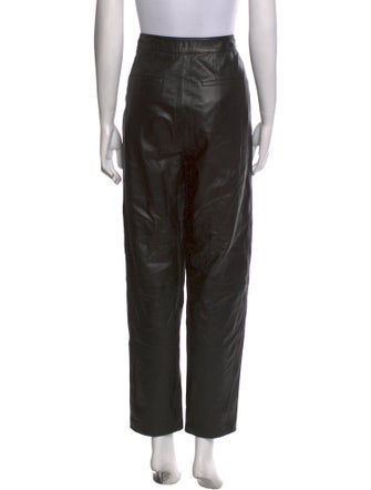 Loulou Studio Leather Straight Leg Pants