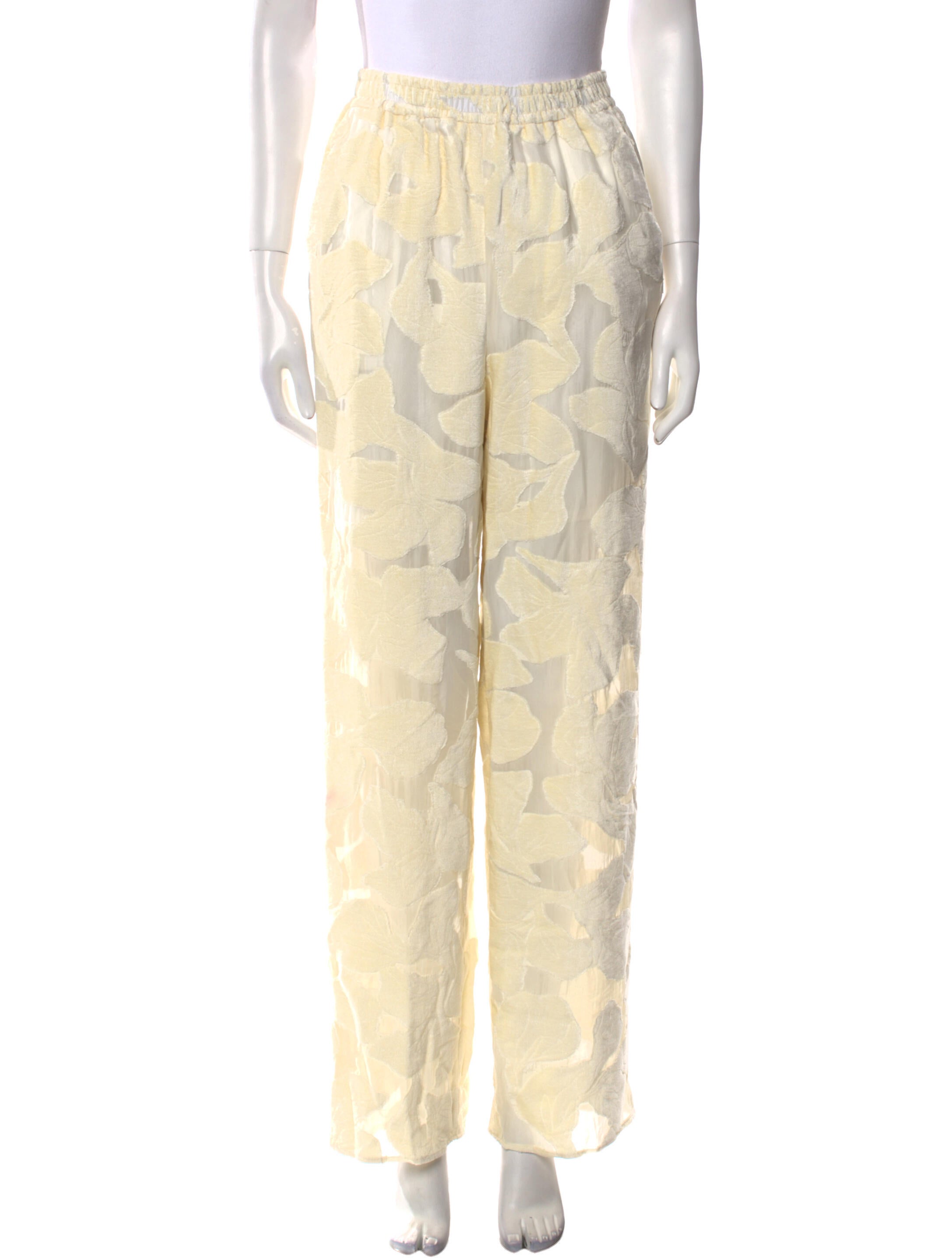 Loulou Studio Lace Pattern Wide Leg Pants