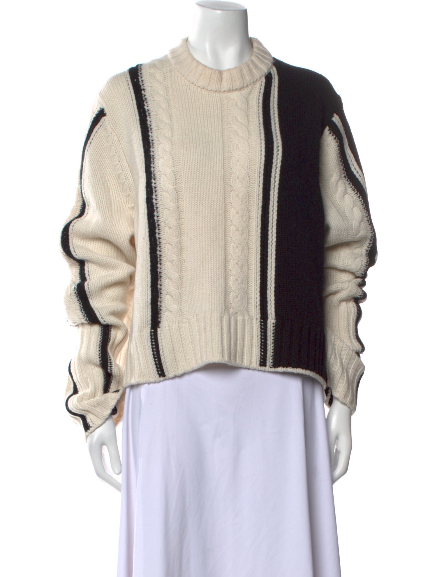 Loulou Studio Wool Colorblock Pattern Sweater